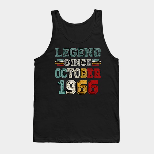 57 Years Old Legend Since October 1966 57th Birthday Tank Top by TATTOO project